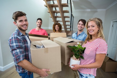 Student removals van ready for a move in Merton