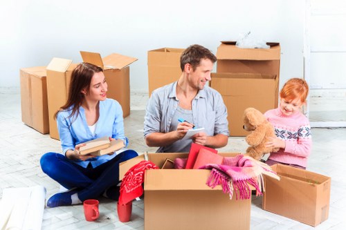Local moving truck service supporting a flat move in Merton
