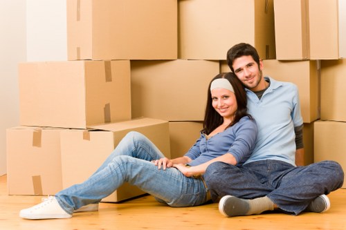 Careful loading of household furniture for a Merton move