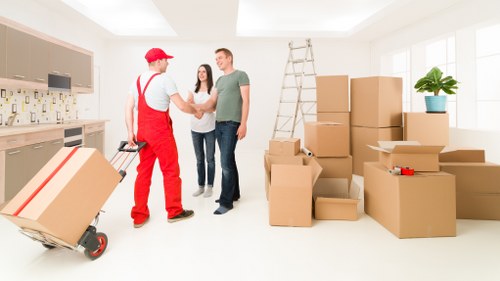 Professional van service transporting boxes and furniture locally