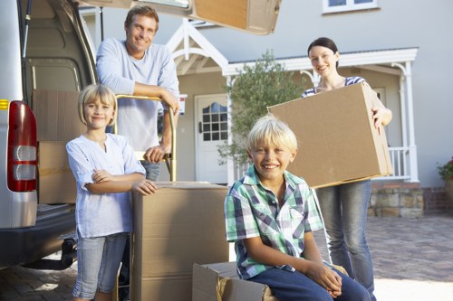 Local removalists in Merton preparing boxes for transport