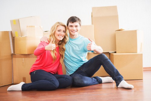 Careful box packing and organisation during a Merton relocation