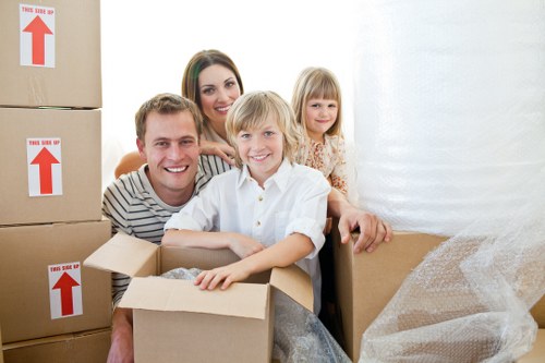 House move unloading in a residential Merton street