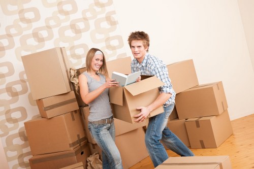 Loading and transport setup for a business move in Merton